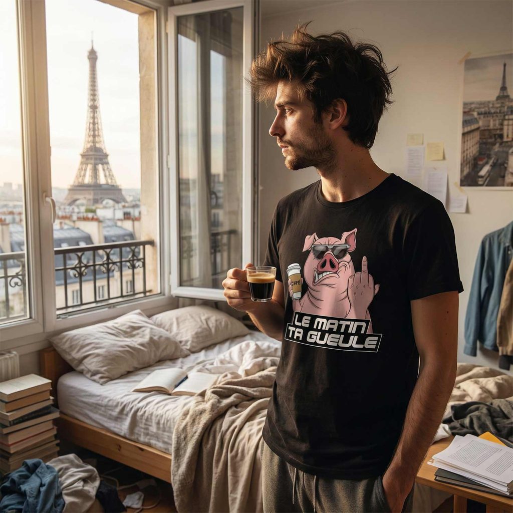 T-shirt Humour, Le Matin Ta Gueule