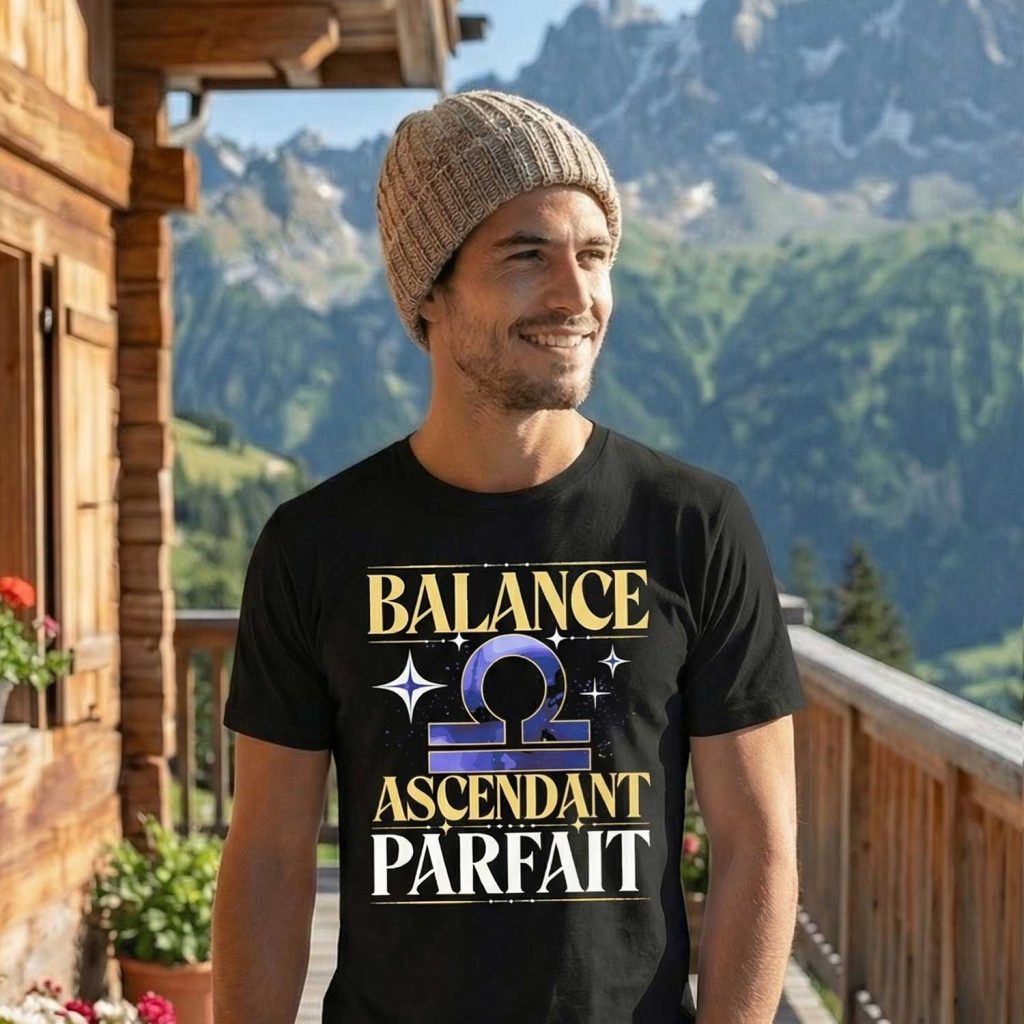 T-shirt Astrologie, Balance Ascendant Parfait