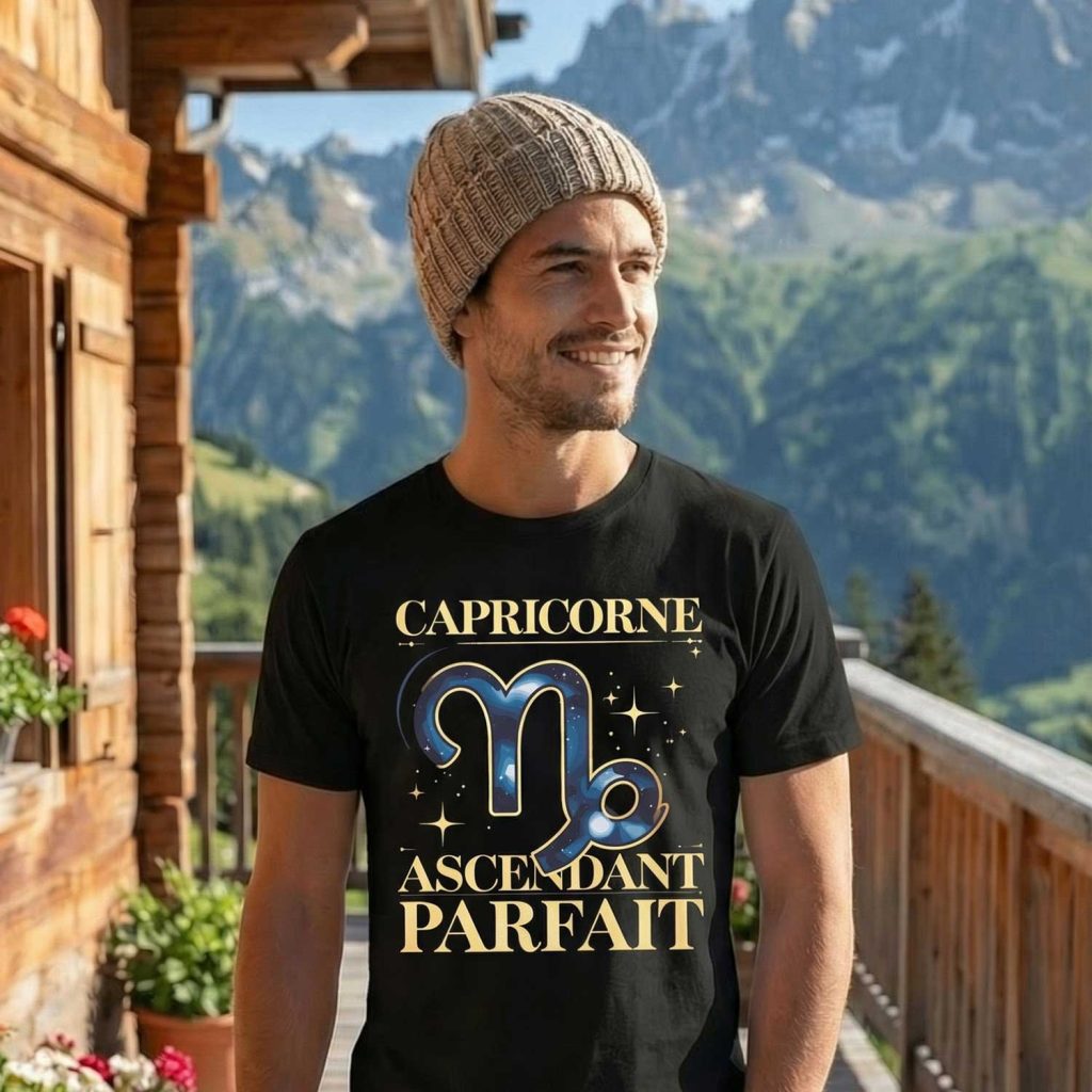 T-shirt Astrologie, Capricorne Ascendant Parfait