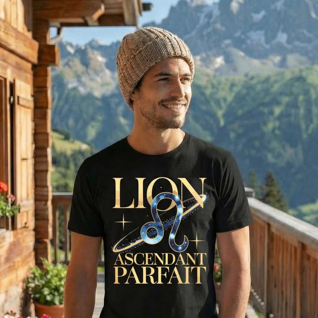 T-shirt Astrologie, Lion Ascendant Parfait