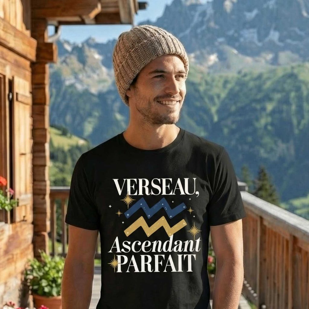 T-shirt Astrologie, Verseau Ascendant Parfait