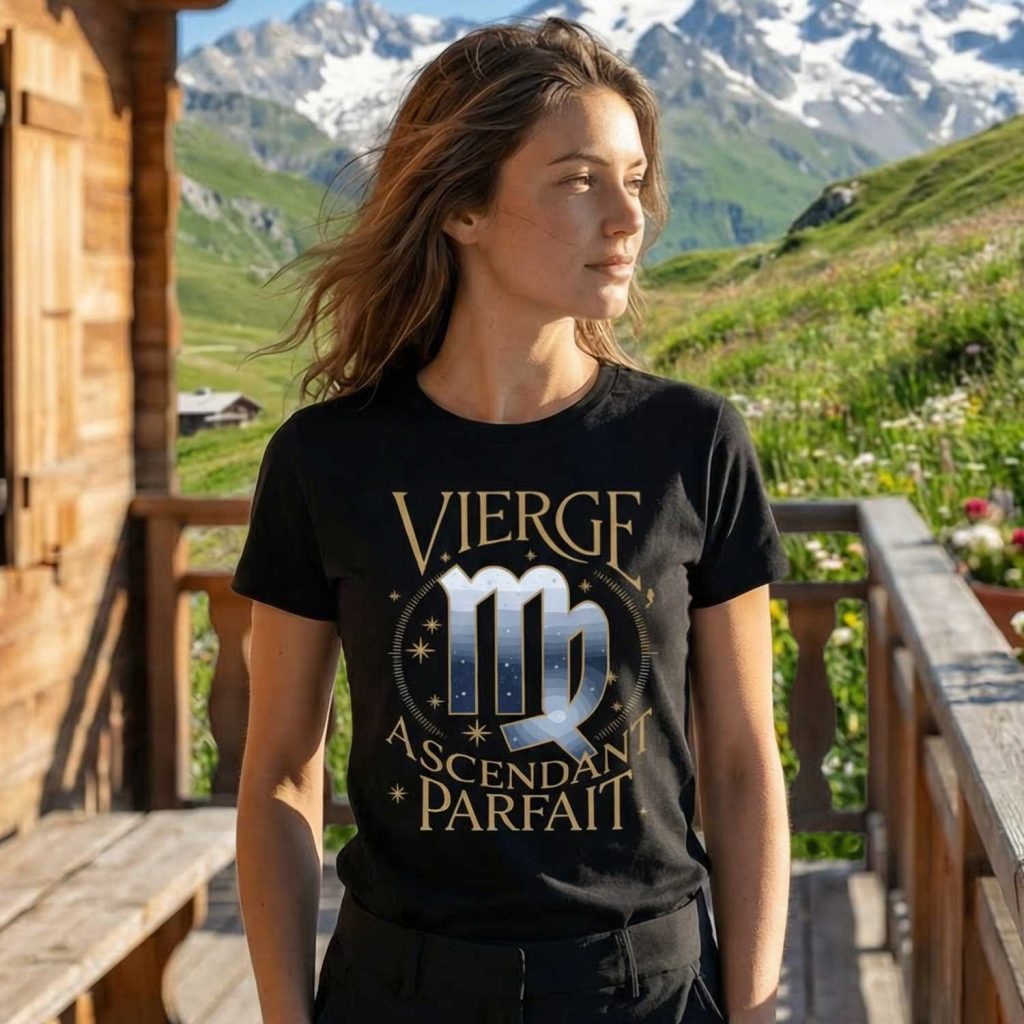 T-shirt Astrologie, Vierge Ascendant Parfait