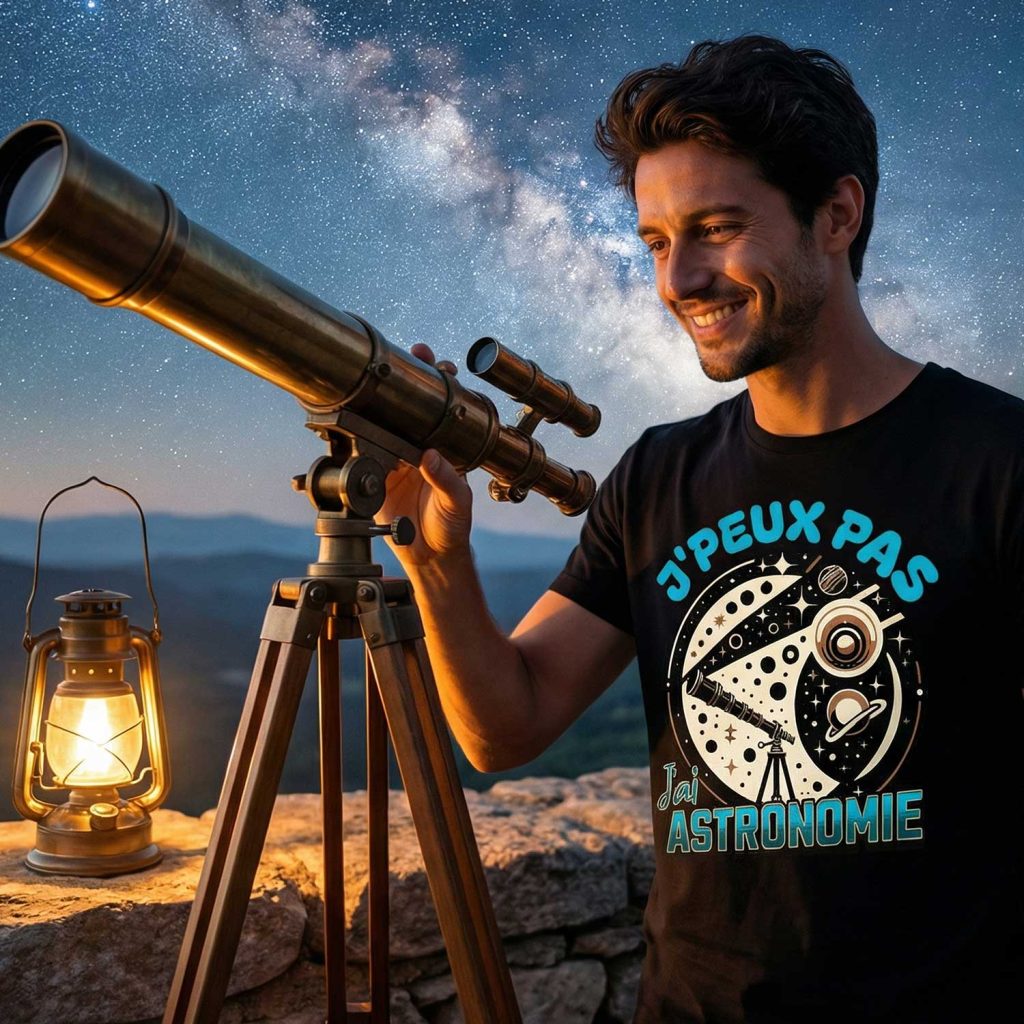 T-shirt Humour Astronomie, Je Peux Pas J’ai Astronomie