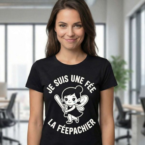 t-shirt humour jeu de mots je suis une fée la féépachier fais pas chier illustration fée