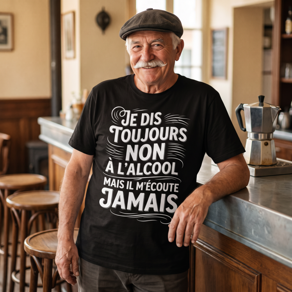 T-shirt humour alcool, Je Dis Toujours Non À L&rsquo;Alcool