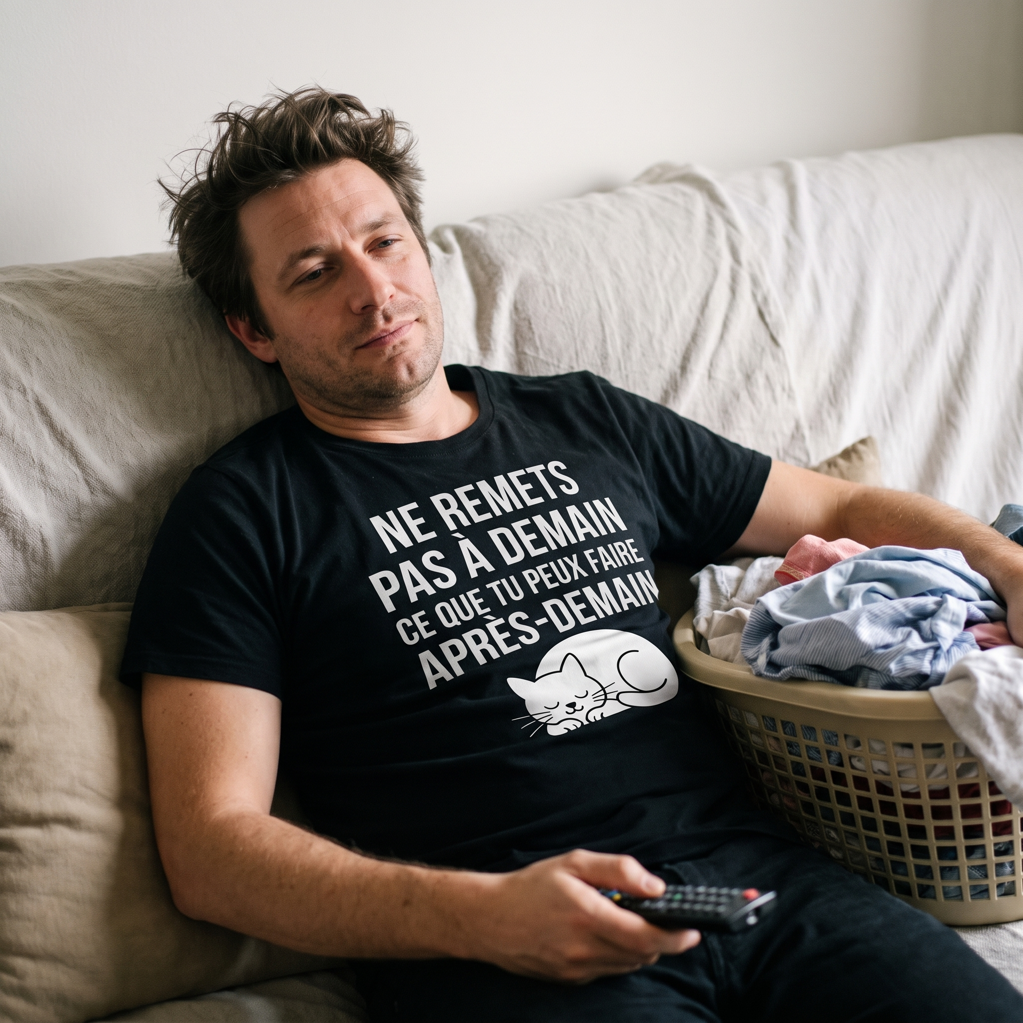 T-shirt humour flemme, Ne Remets Pas À Demain