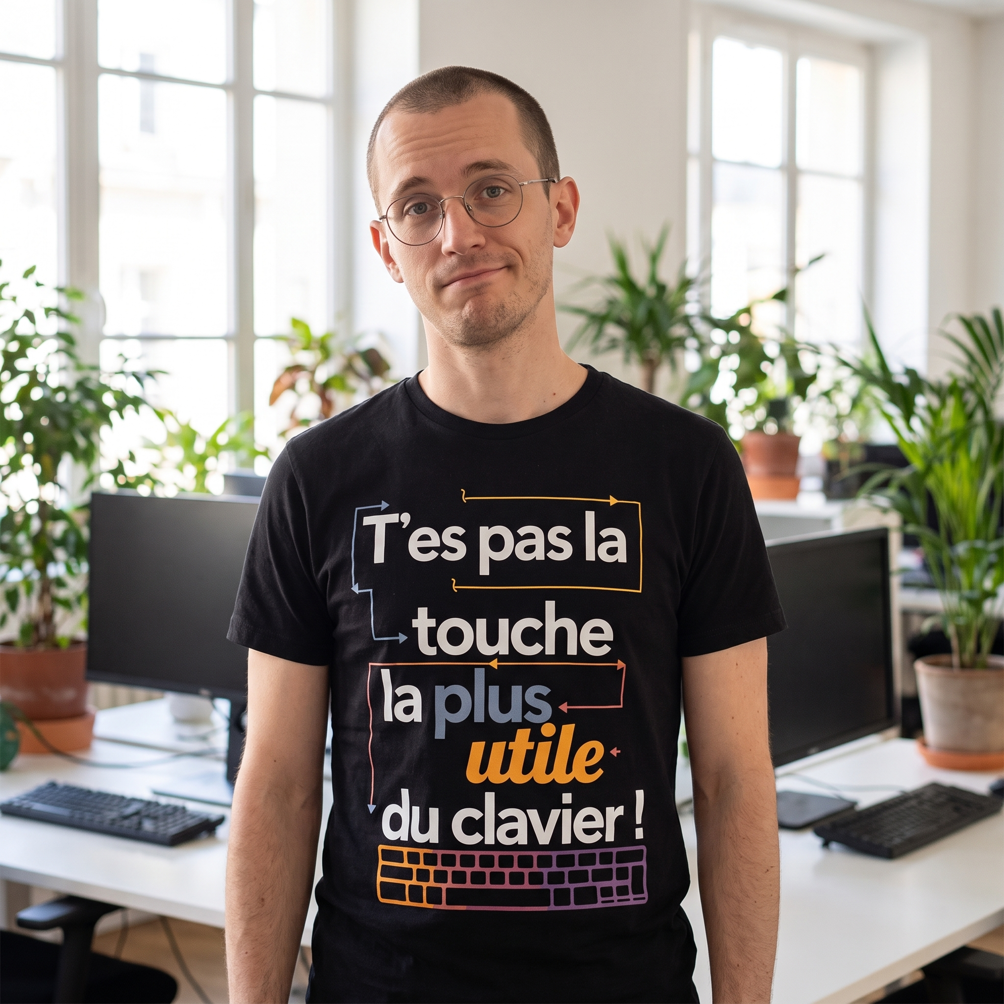 T-shirt humour geek, La Touche La Plus Utile Du Clavier