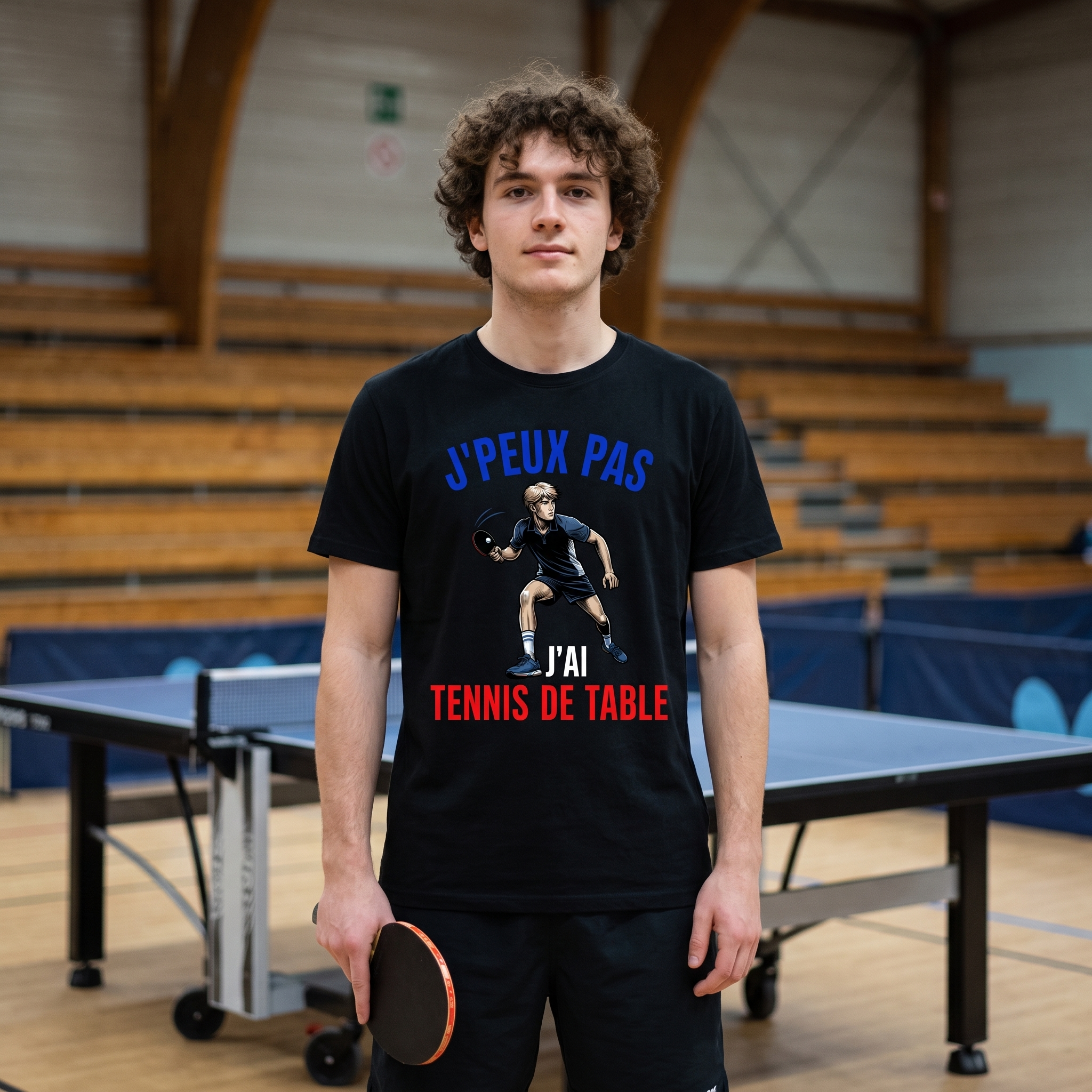 T-shirt humour ping-pong, Je Peux Pas J&rsquo;Ai Tennis De Table