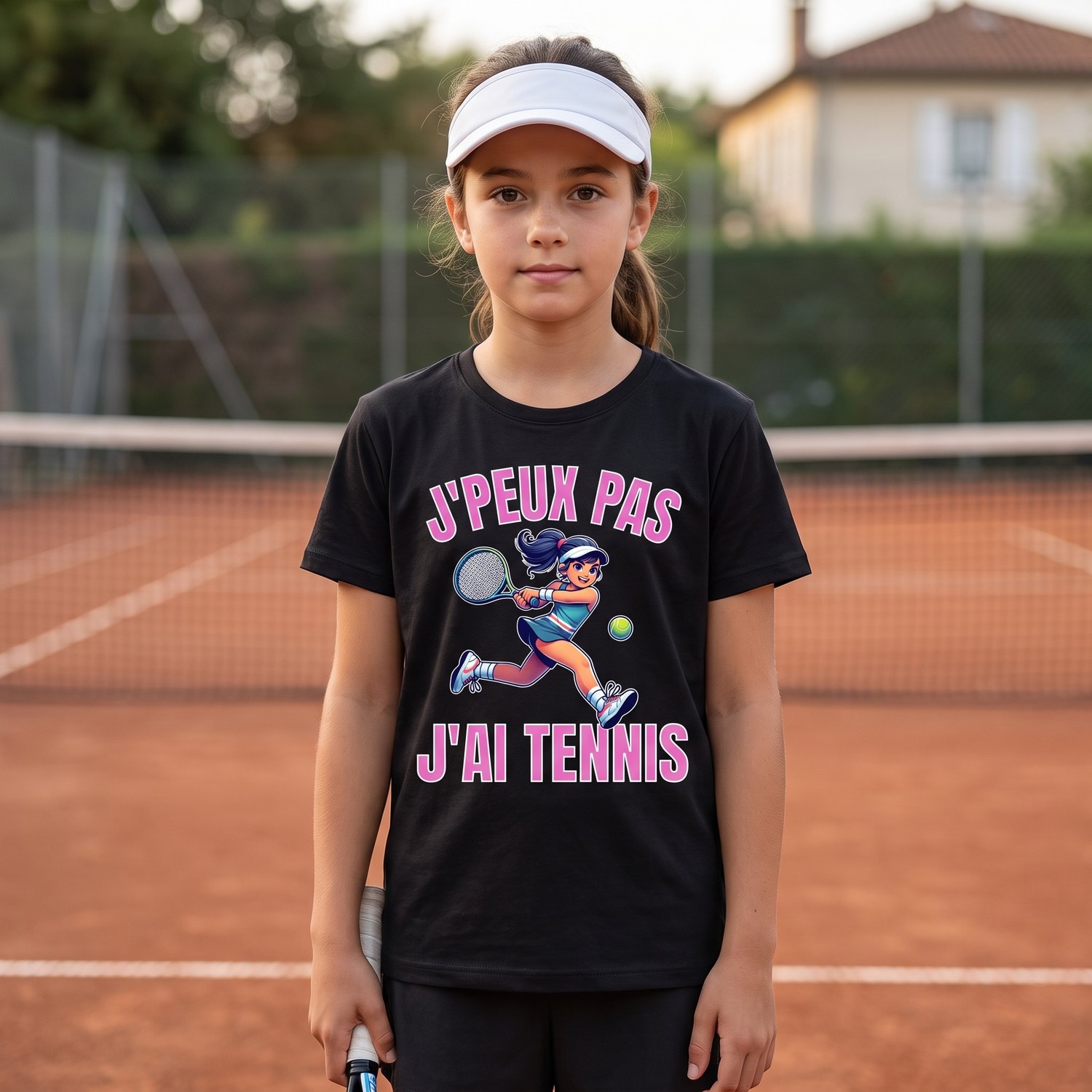 T-shirt humour tennis, Je Peux Pas J&rsquo;Ai Tennis