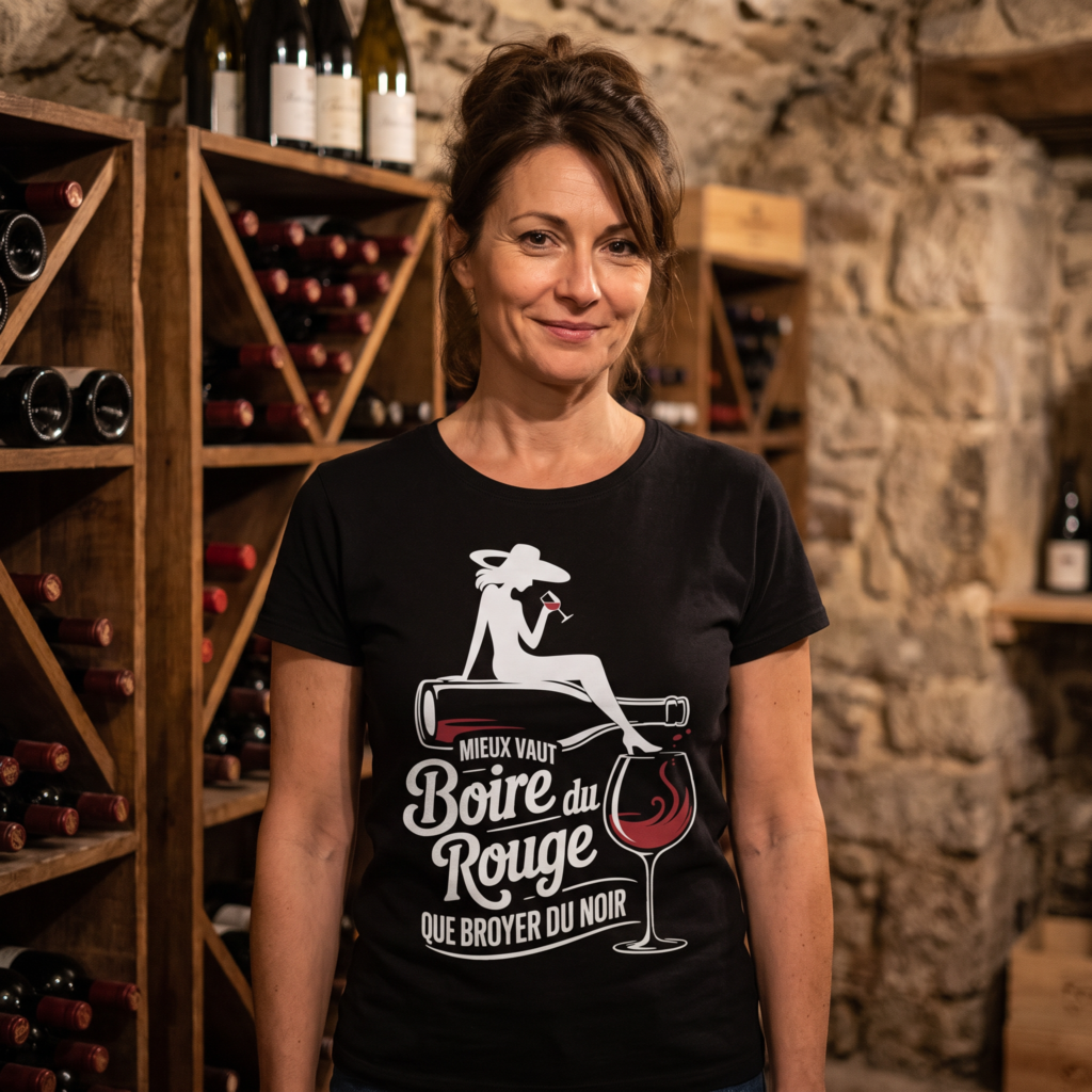 T-shirt humour vin rouge, Mieux Vaut Boire Du Rouge
