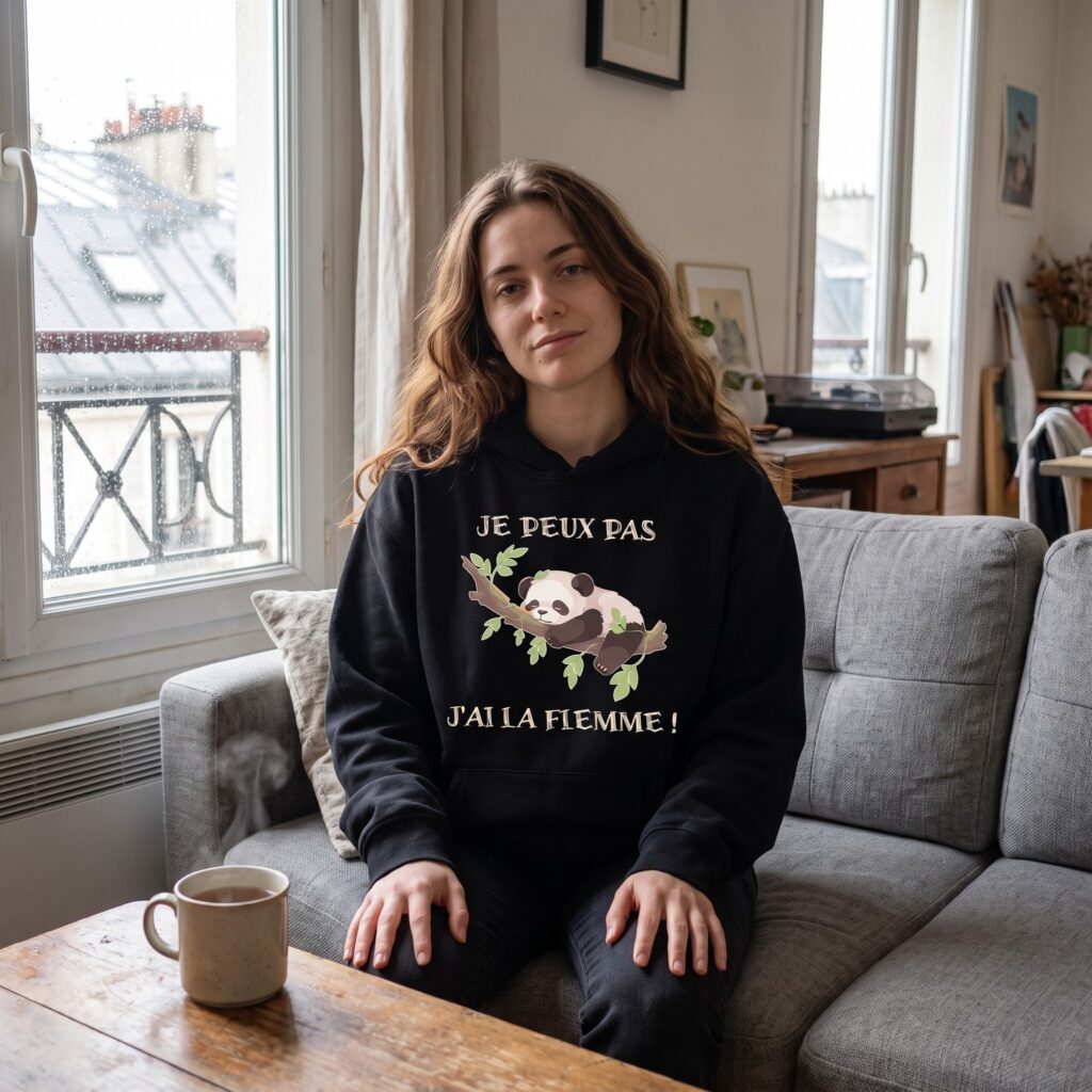 T-shirt Humour, Je Peux Pas J’ai La Flemme