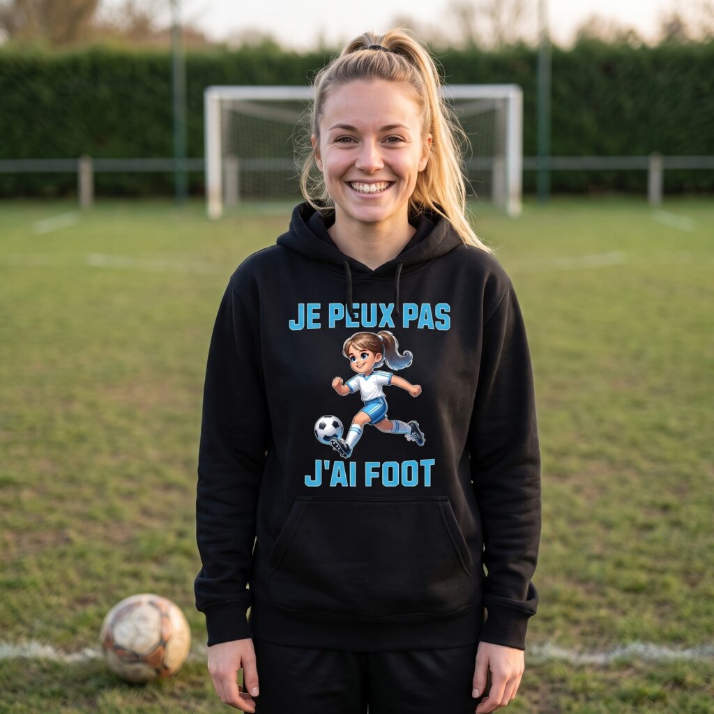 T-shirt Enfant Football Fille, Je Peux Pas J&rsquo;Ai Foot