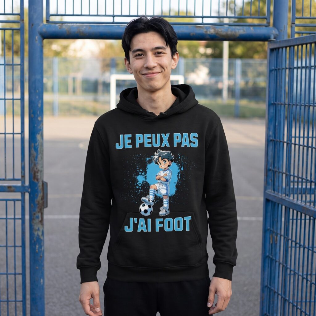 T-shirt Footballeur Manga, Je Peux Pas J&rsquo;Ai Foot