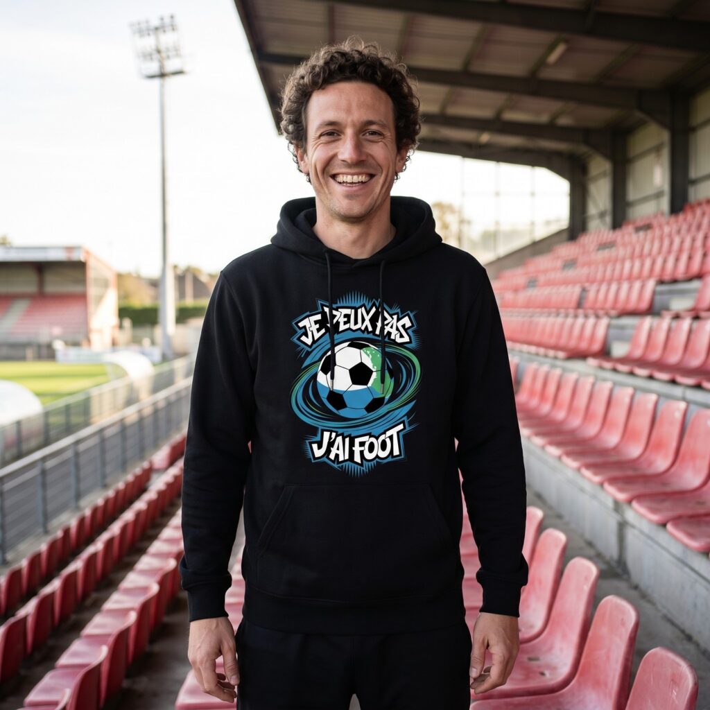 T-shirt Humour Football, Je Peux Pas J&rsquo;Ai Foot, ballon dynamique