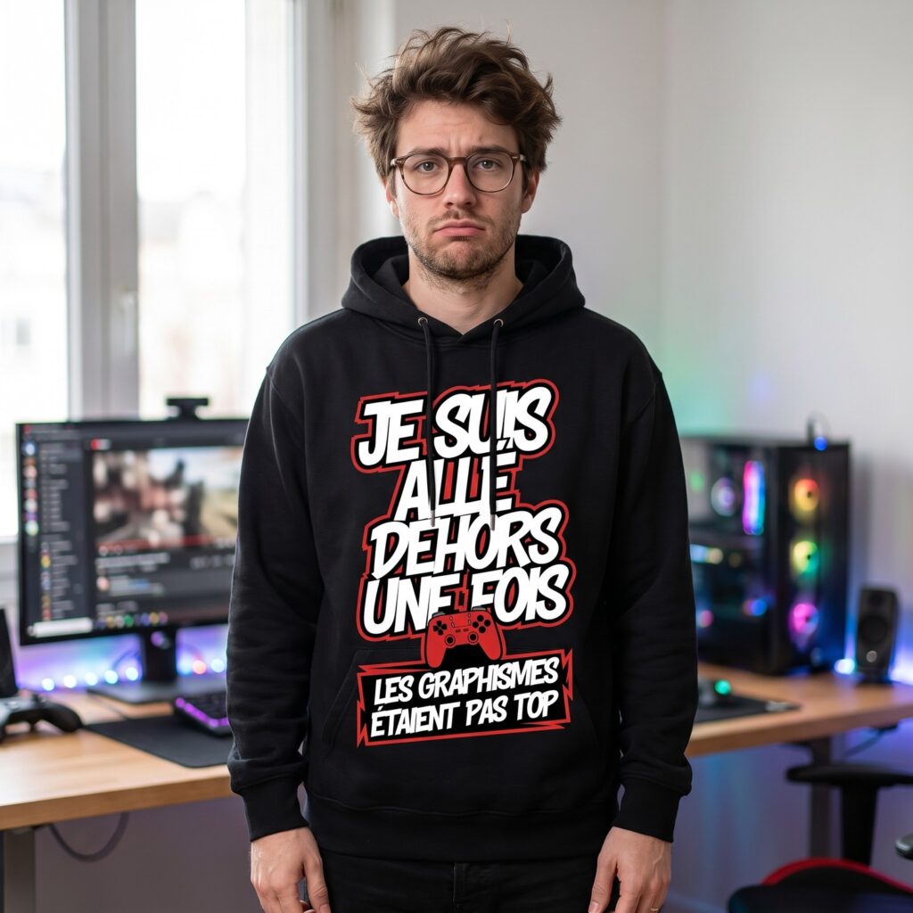 T-shirt Humour Gaming, Je Suis Allé Dehors Une Fois Les Graphismes Étaient Pas Top