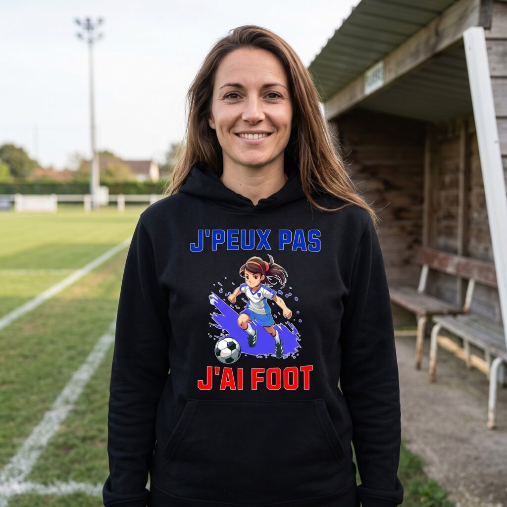 T-shirt Foot Fille Manga, J&rsquo;Peux Pas J&rsquo;Ai Foot