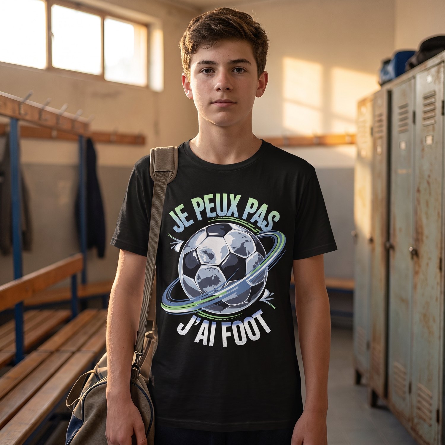 T-shirt Football, Ballon Planète, Je Peux Pas J&rsquo;Ai Foot
