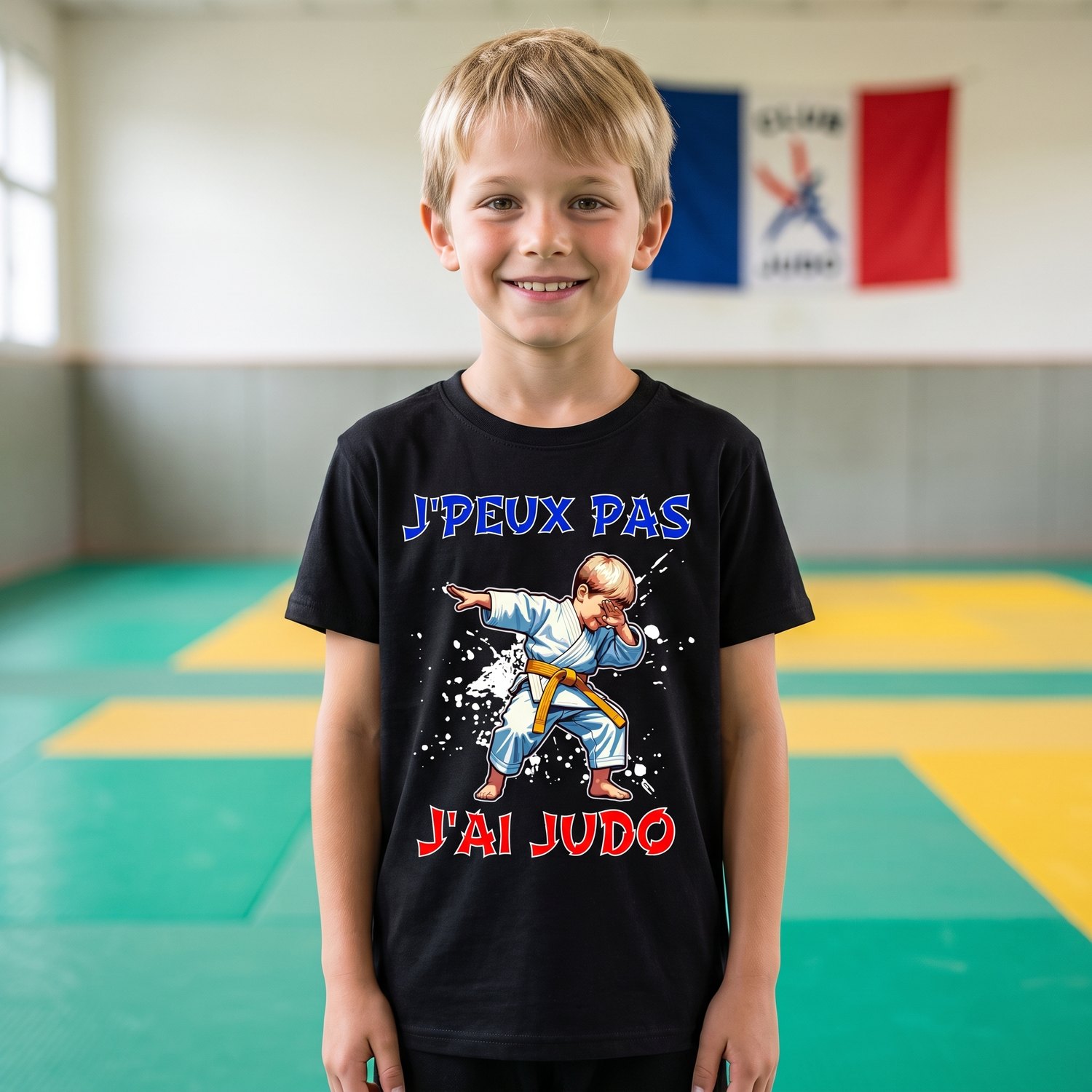 T-shirt Judo Garçon, J&rsquo;Peux Pas J&rsquo;Ai Judo, Ceinture Jaune
