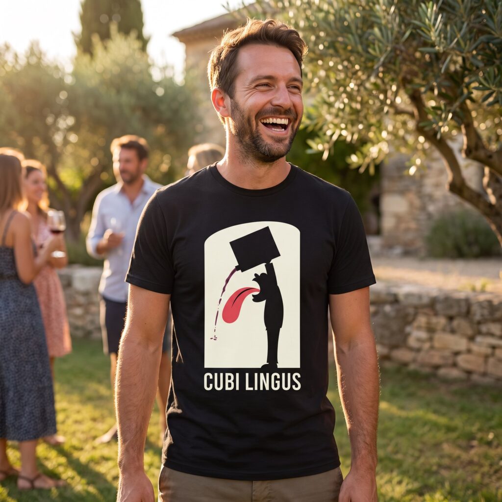 T-shirt Cubi Lingus, Humour Apéro Pour Amateur De Vin