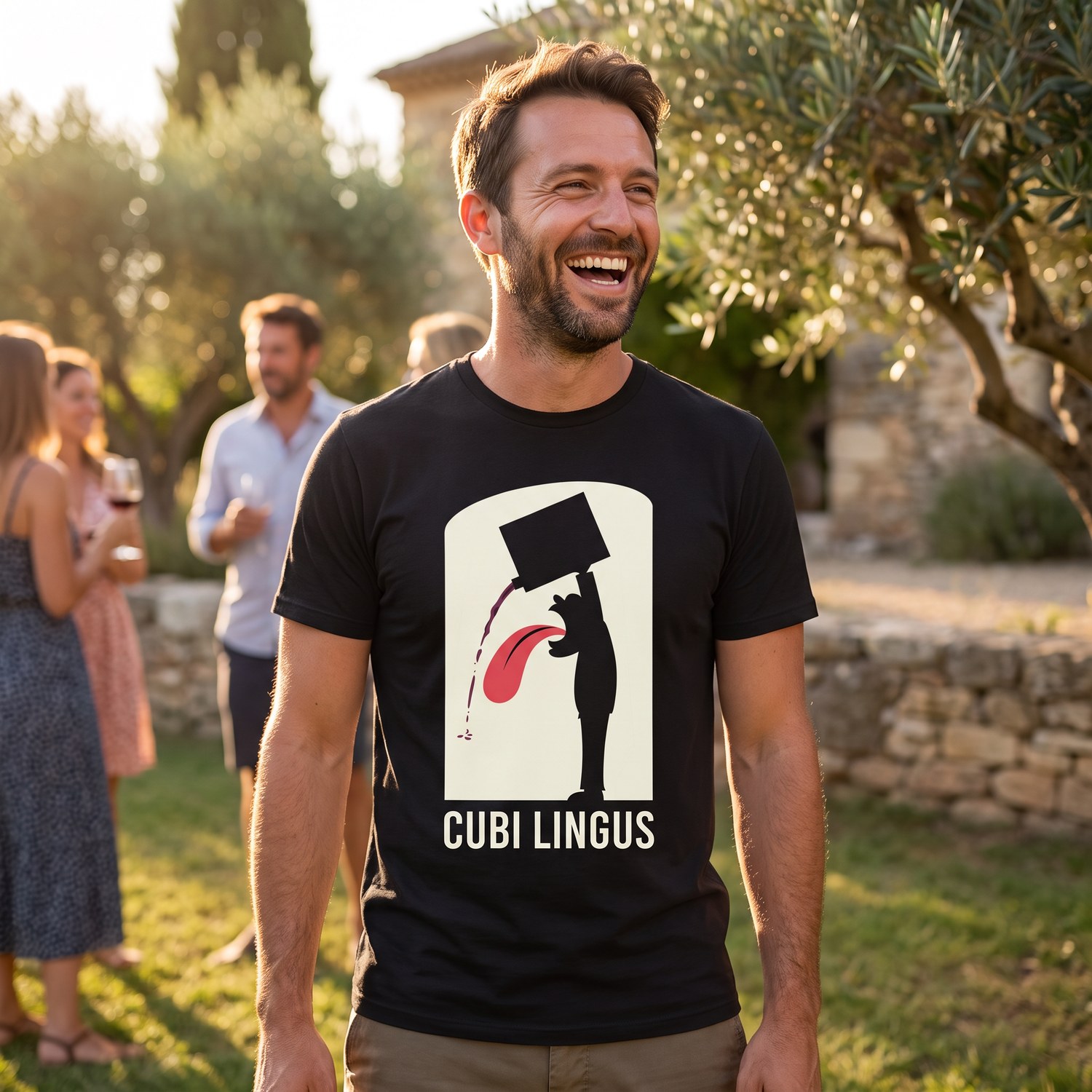T-shirt Cubi Lingus, Humour Apéro Pour Amateur De Vin