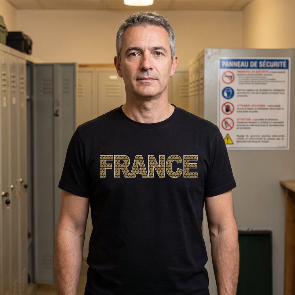 T-shirt France En Douilles, Tir Sportif