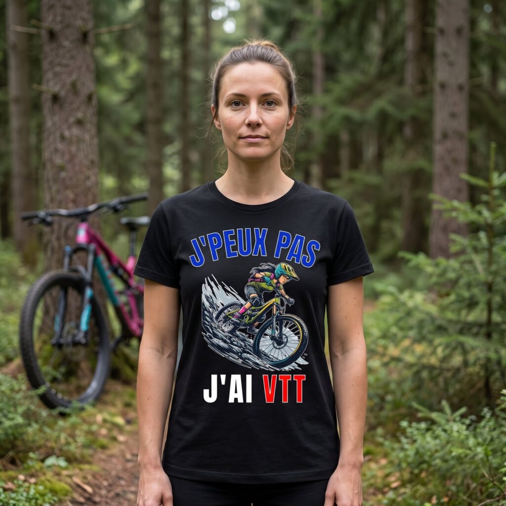 T-shirt VTT, J&rsquo;Peux Pas J&rsquo;Ai VTT