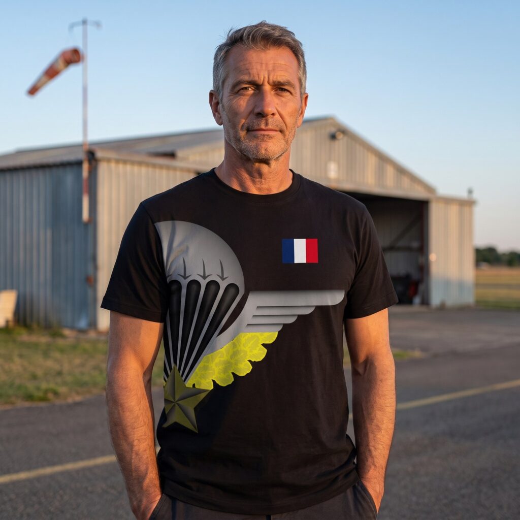 T-shirt Brevet Parachutiste, Saint Michel Patron Des Paras