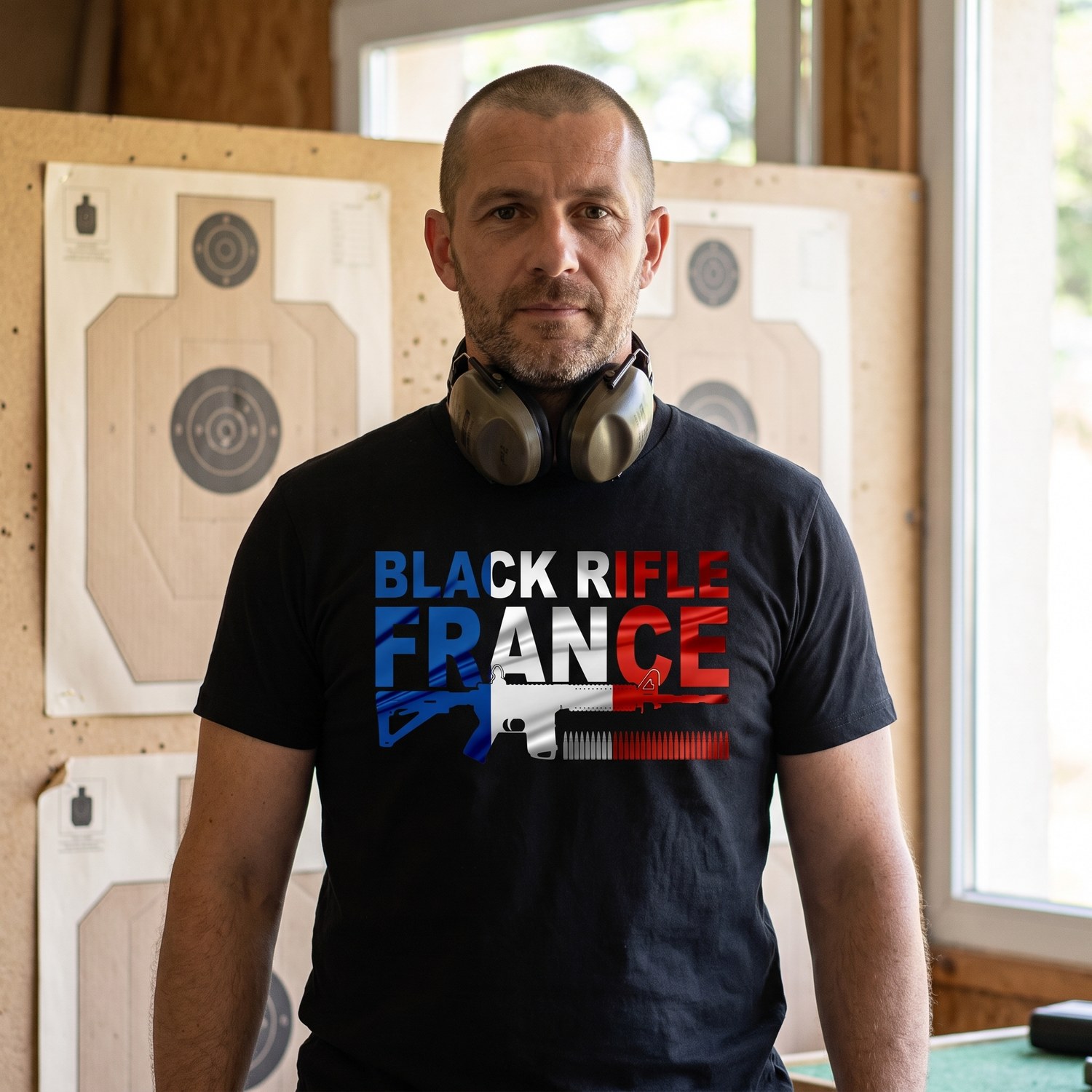 T-shirt Carabine France, Tricolore Et Munitions