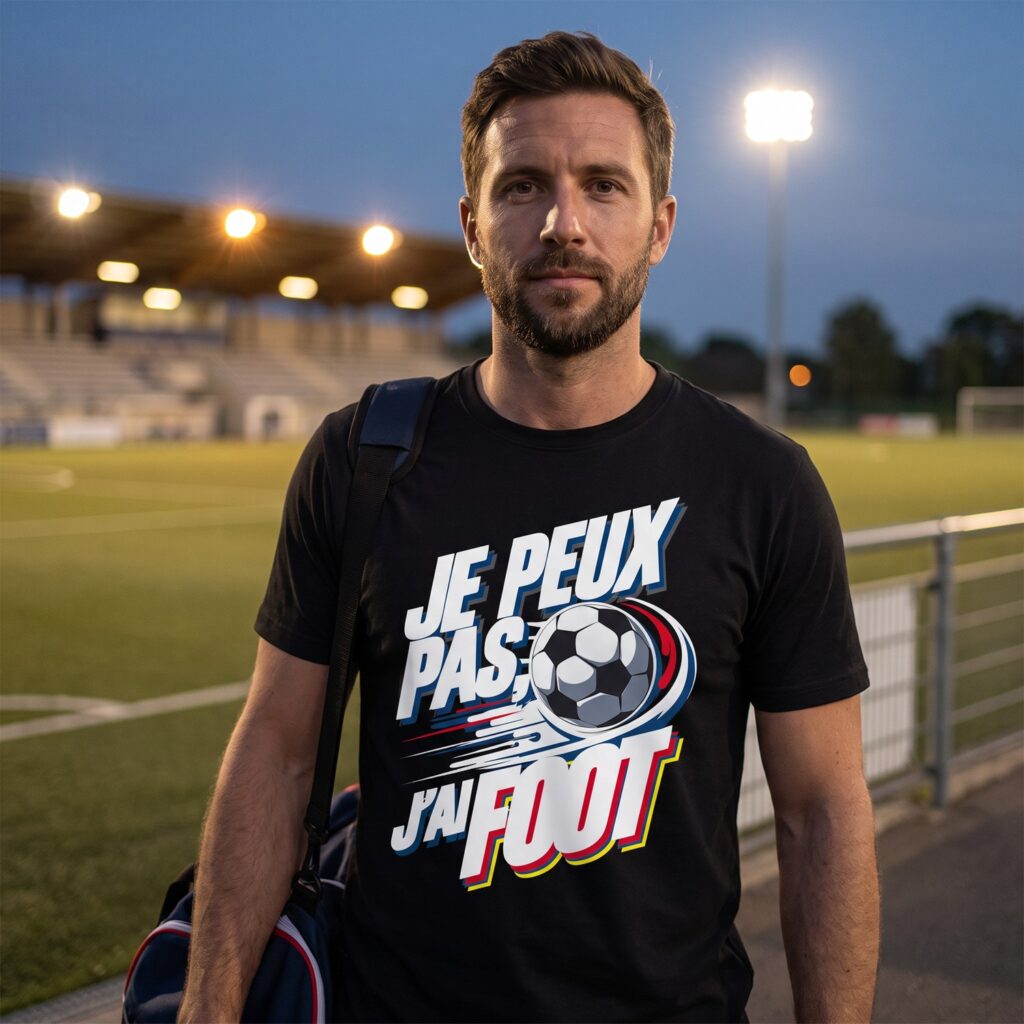 T-shirt Foot Tricolore, Je Peux Pas J&rsquo;Ai Foot