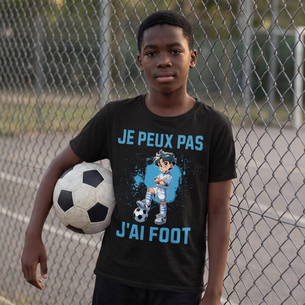 T-shirt Footballeur Manga, Je Peux Pas J&rsquo;Ai Foot