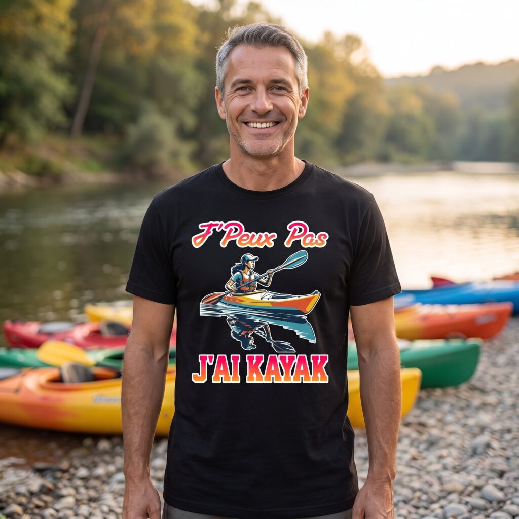 T-shirt Kayak, J&rsquo;Peux Pas J&rsquo;Ai Kayak