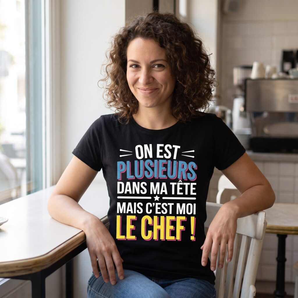 T-shirt On Est Plusieurs Dans Ma Tête Mais C&rsquo;Est Moi Le Chef