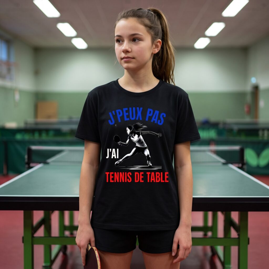 T-shirt Tennis De Table, J&rsquo;Peux Pas J&rsquo;Ai Tennis De Table